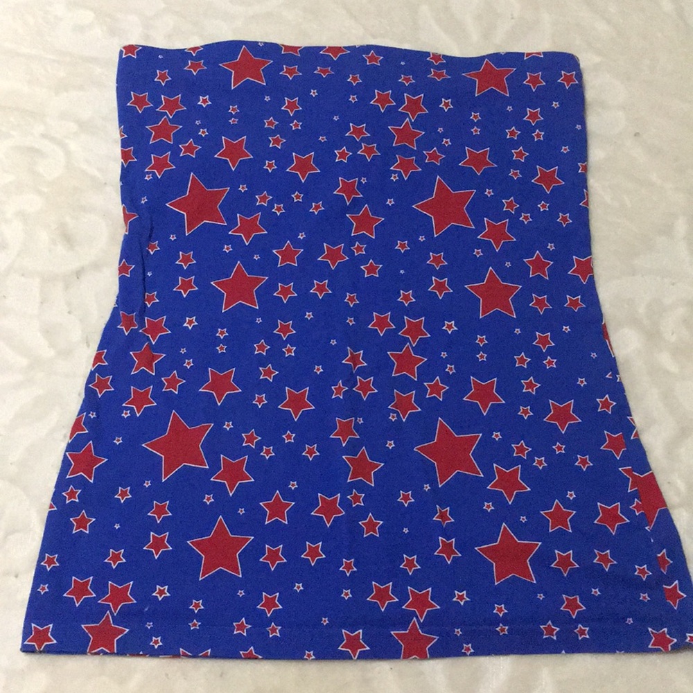 Red and blue star tube top